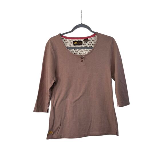 Parelli Natural Horsemanship Moses Frank 3/4 Sleeve Henley Equestrian Top Medium - Picture 1 of 11